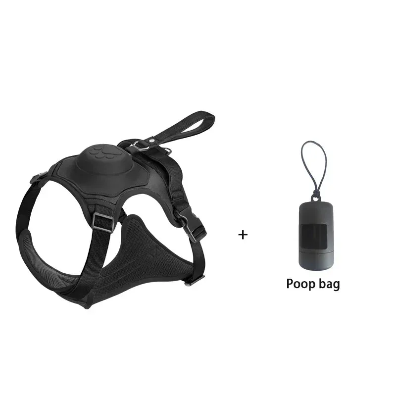 2 in 1 No Pull Dog Harness with Retractable Leash - Adjustable Breathable Dog Vest