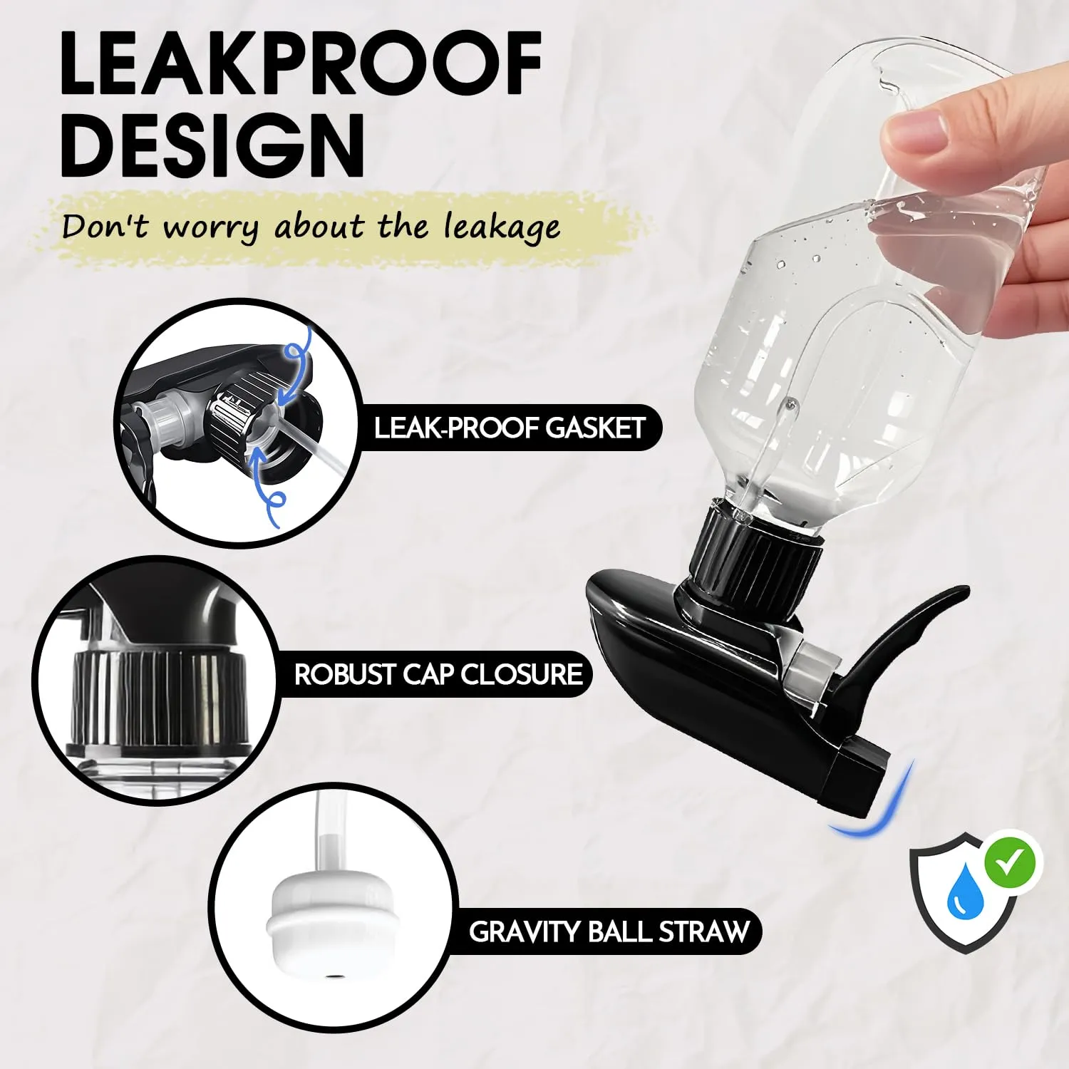 2 Packs Plastic Spray Bottles 360?? Water Spray Bottle for Cleaning - 10 oz/300 ml Upside Down Spray Bottle Small Squirt Bottle with Adjustable Nozzle for Hair, Cooking, Plant, Pet (Clear   Green)