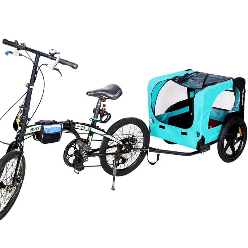 23" Light Green Foldable Dog Pet Bicycle Stroller