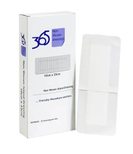 365 Transparent Island Absorbent Pad Wound Dressings 10cm x 25cm
