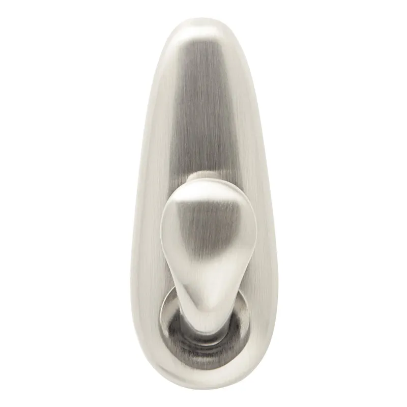 3M Command 2-5/8 In. L Brushed Nickel Metal Small Forever Classic Coat/Hat Hook 1 Lb. Capacity