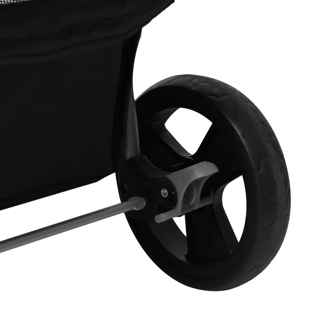 4 Wheels Pet Stroller Dog Cat Cage Puppy Pushchair Travel Walk Carrier Pram