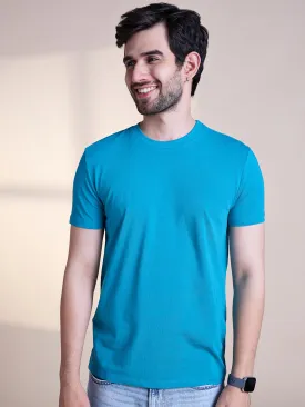 Anti Stain & Anti Odor Cotton Round Neck Tee - Biscay Bay