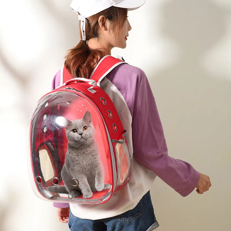 Backpack Convenient   for Going out Transparent Space Capsule Super Breathable Pet