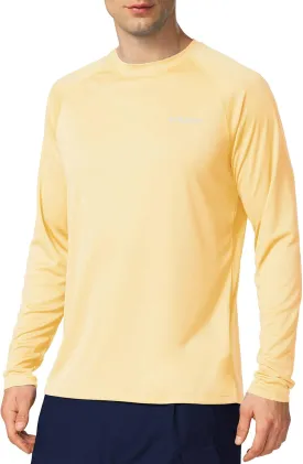 baleaf Men's Sun Protection Shirts UV SPF UPF 50  Long Sleeve Rash Guard Fishing Running Quick Dry Lightweight