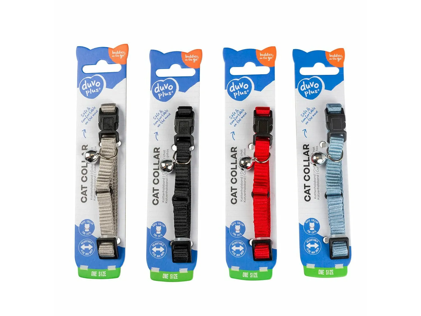 CAT COLLAR UNI 1 NYLON 20-30cm / 10mm mixed colors