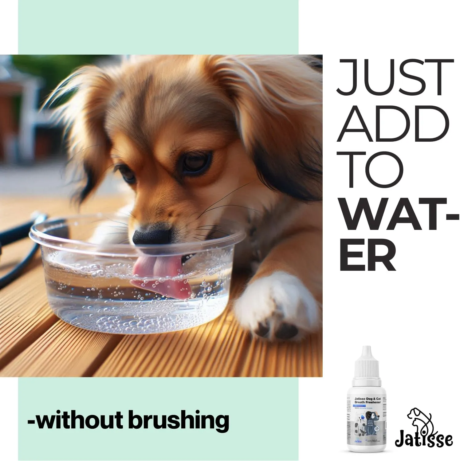 Cats and Dogs Water Additive for Oral and Dental Care: Eliminate Bad Dog Breath and Cat Bad Breath - Dog Breath Freshener - Fights Tartar & Plaque - Just Add to Water! (1.69 fl oz)