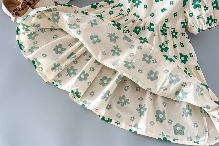 Cotton Floral Princess Dress for Girls | Western Style Skirt
