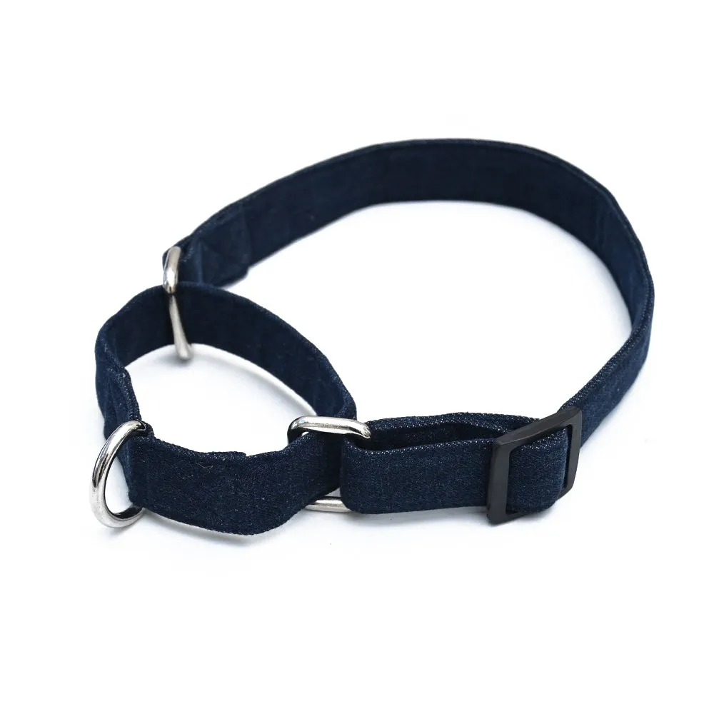 Dark Blue Denim Martingale Collar