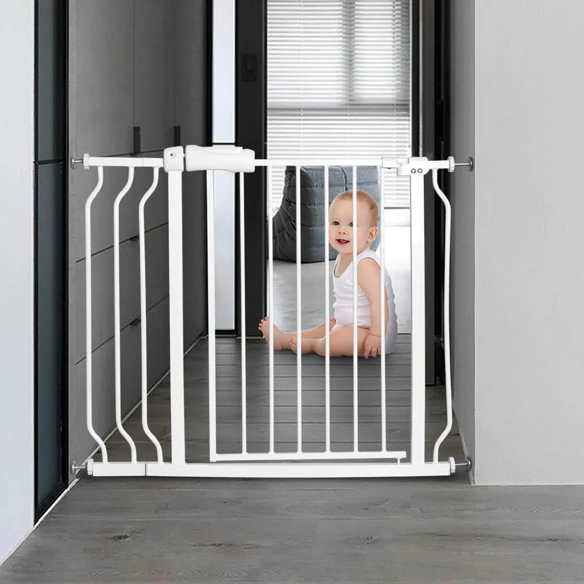 Dog Gate - Adjustable Metal Pet Fence - Safety