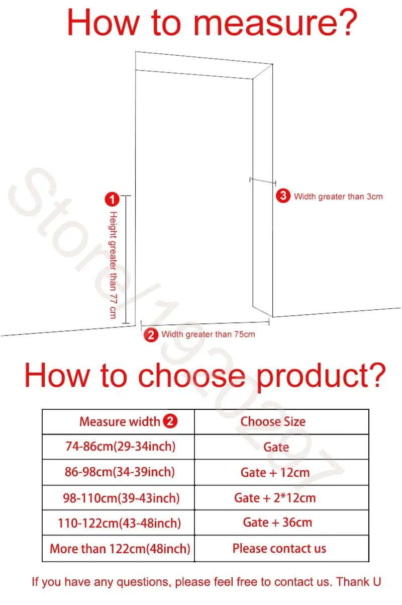 Dog Gate - Adjustable Metal Pet Fence - Safety