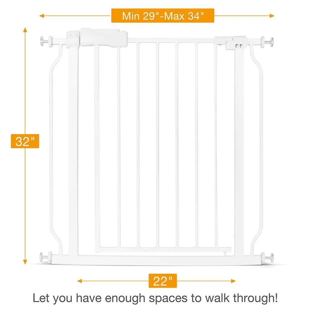 Dog Gate - Adjustable Metal Pet Fence - Safety