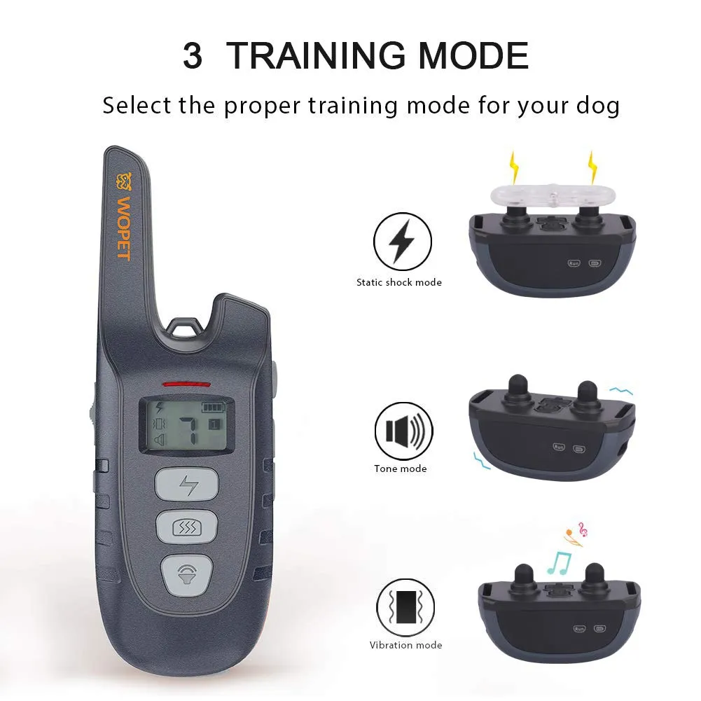 Dog training Collar Anti Barking Remote - Rechargeable & Waterproof