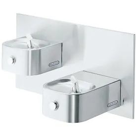 Elkay EDFP217FPK | In-wall Bi-Level Soft-sides Drinking Fountain | Filterless, Non-refrigerated, Freeze-resistant, Stainless Steel