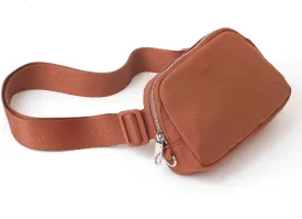 Fanny Pack with Anti Theft for Women Men, Unisex Small Crossbody Belt Bag for Traveling Hiking Running Workout, Everywhere Waist Bag Pack with Adjustable Strap-Dark Brown