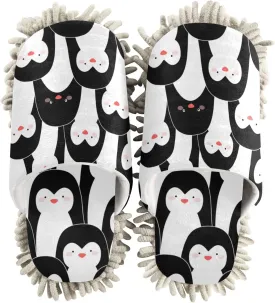 Fisyme Mop Slippers Soft Washable Microfiber Super Chenille Mopping House Home Shoes Mop Slippers for Floor Cleaning