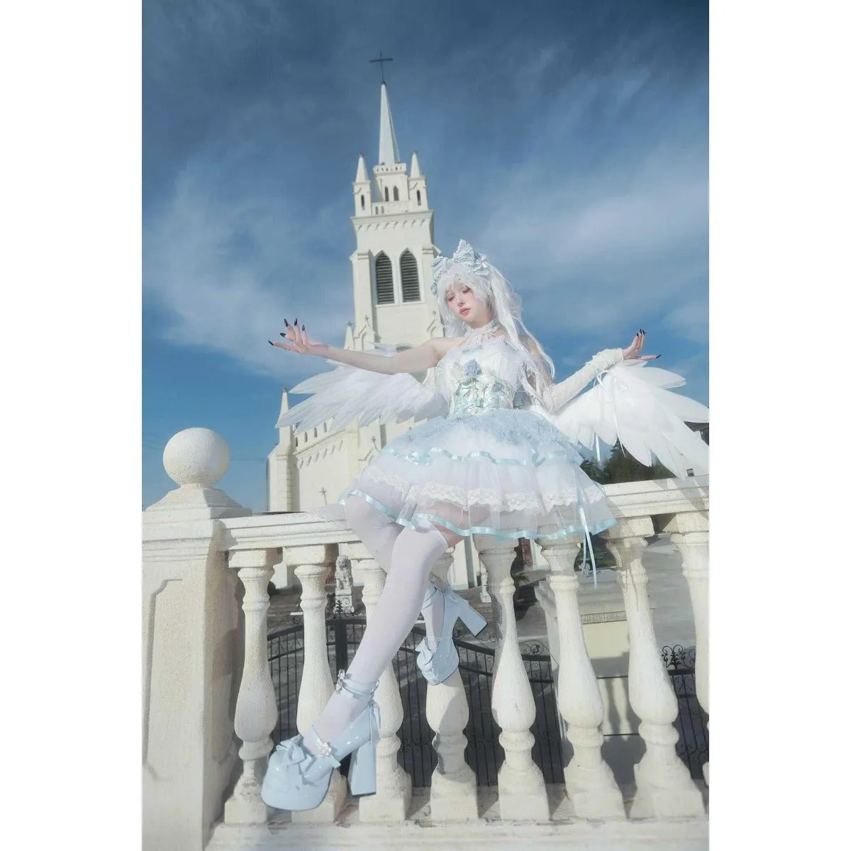 Flora Prayer Lolita Ballet Style Halter Neck Dress