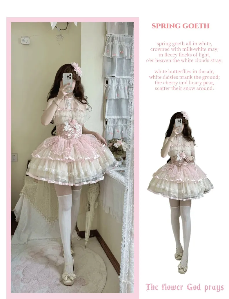 Flora Prayer Lolita Ballet Style Halter Neck Dress