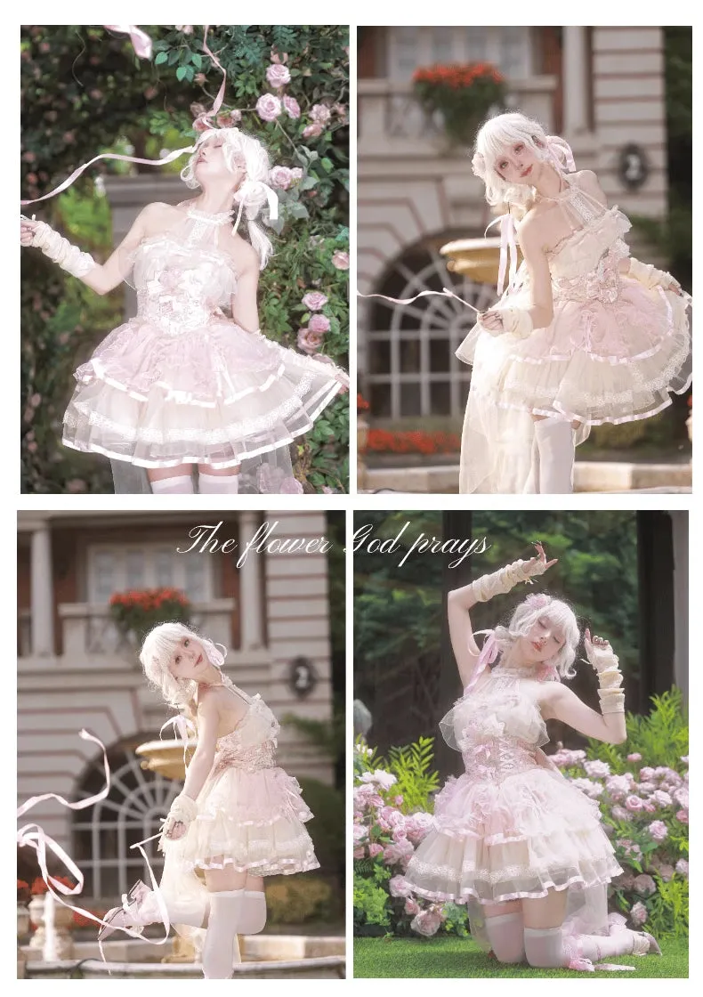 Flora Prayer Lolita Ballet Style Halter Neck Dress