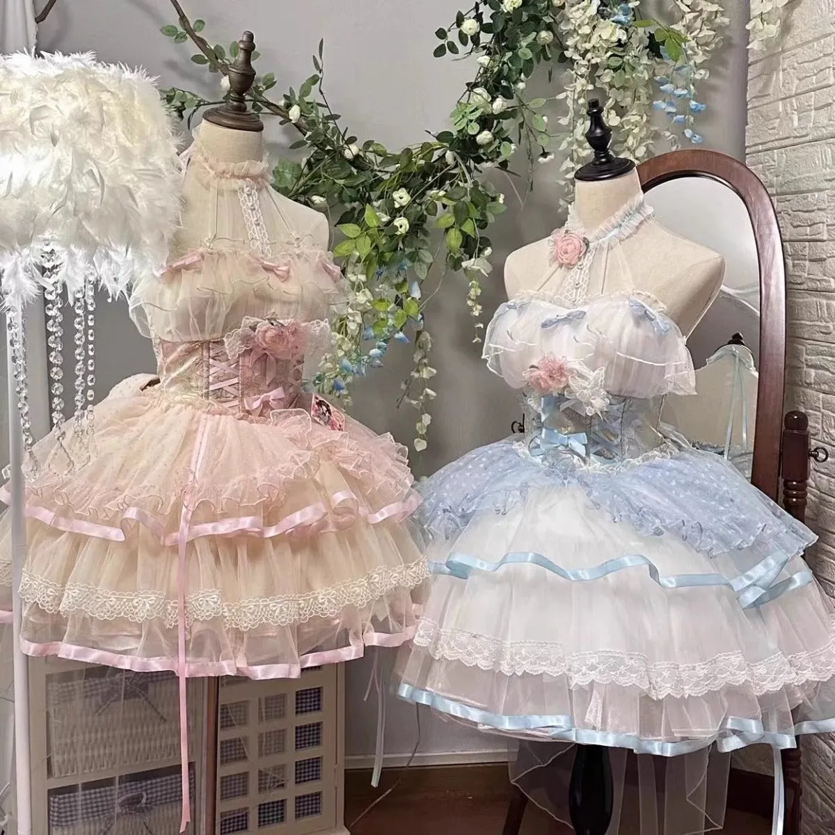 Flora Prayer Lolita Ballet Style Halter Neck Dress