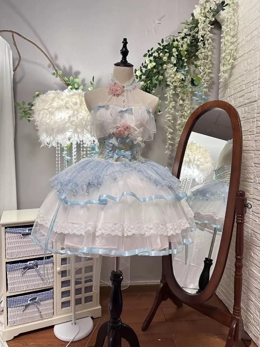 Flora Prayer Lolita Ballet Style Halter Neck Dress