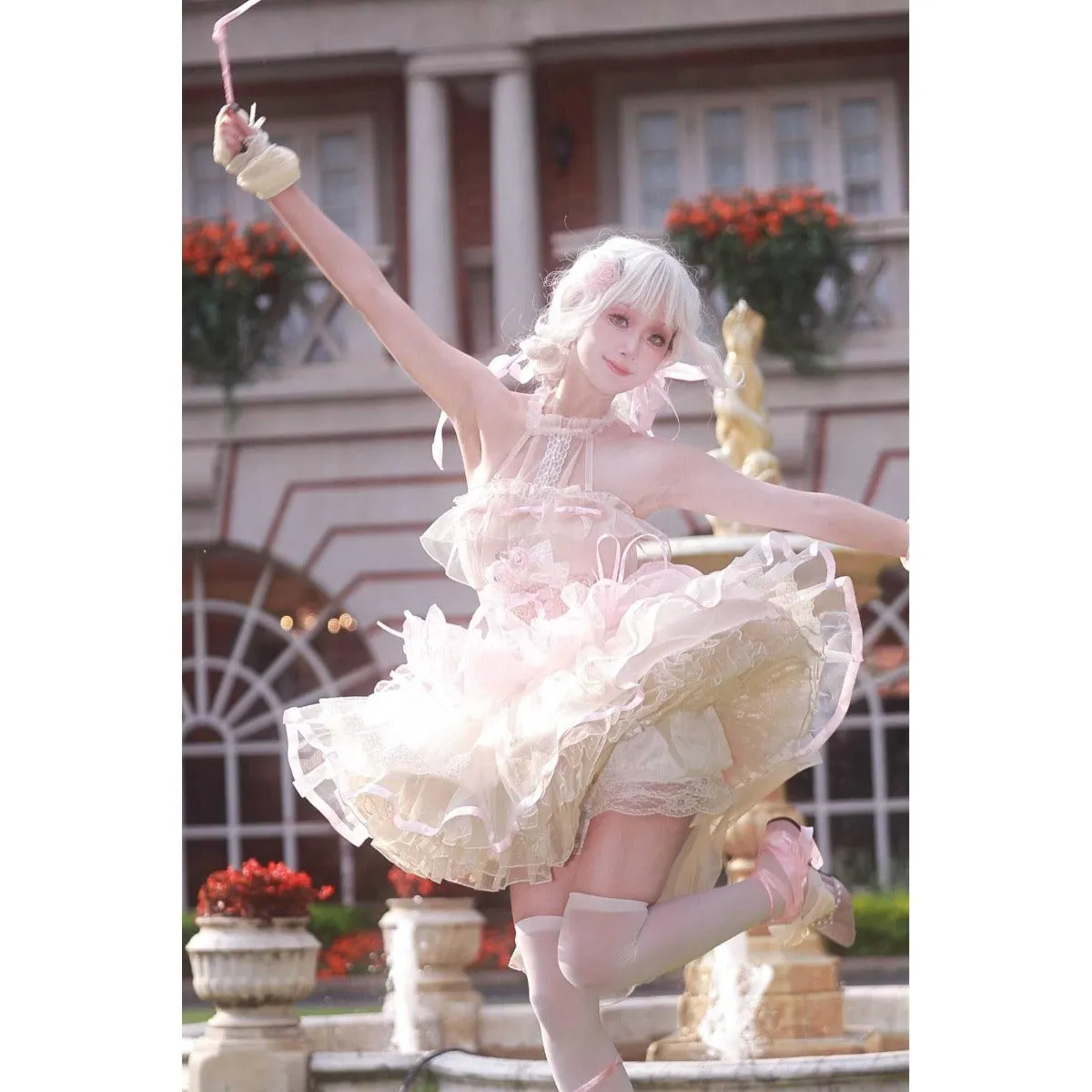 Flora Prayer Lolita Ballet Style Halter Neck Dress