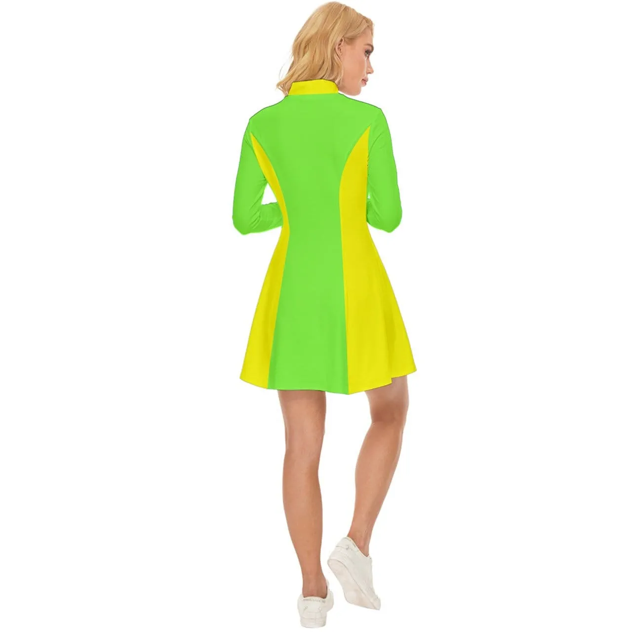 Green Neon Dress, 60s Dress Style, Mod Dress, Green Mod Dress, Color Block Dress, GOGO Dress, 60s style dress, 60s mini dress, Retro Dress