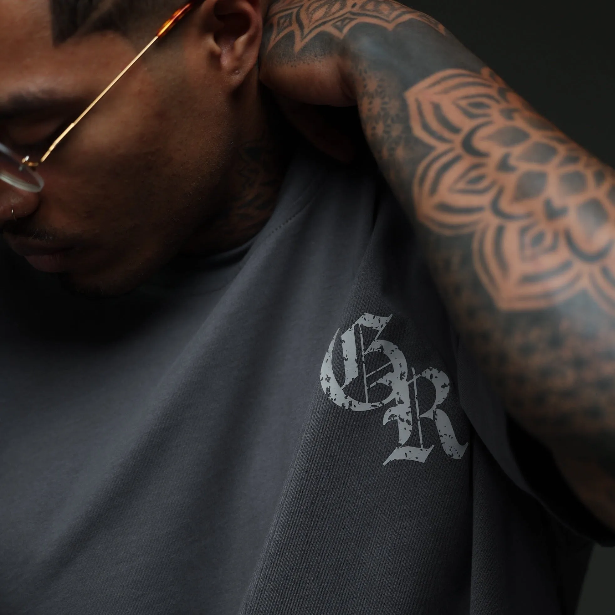 Initial Tee - Charcoal