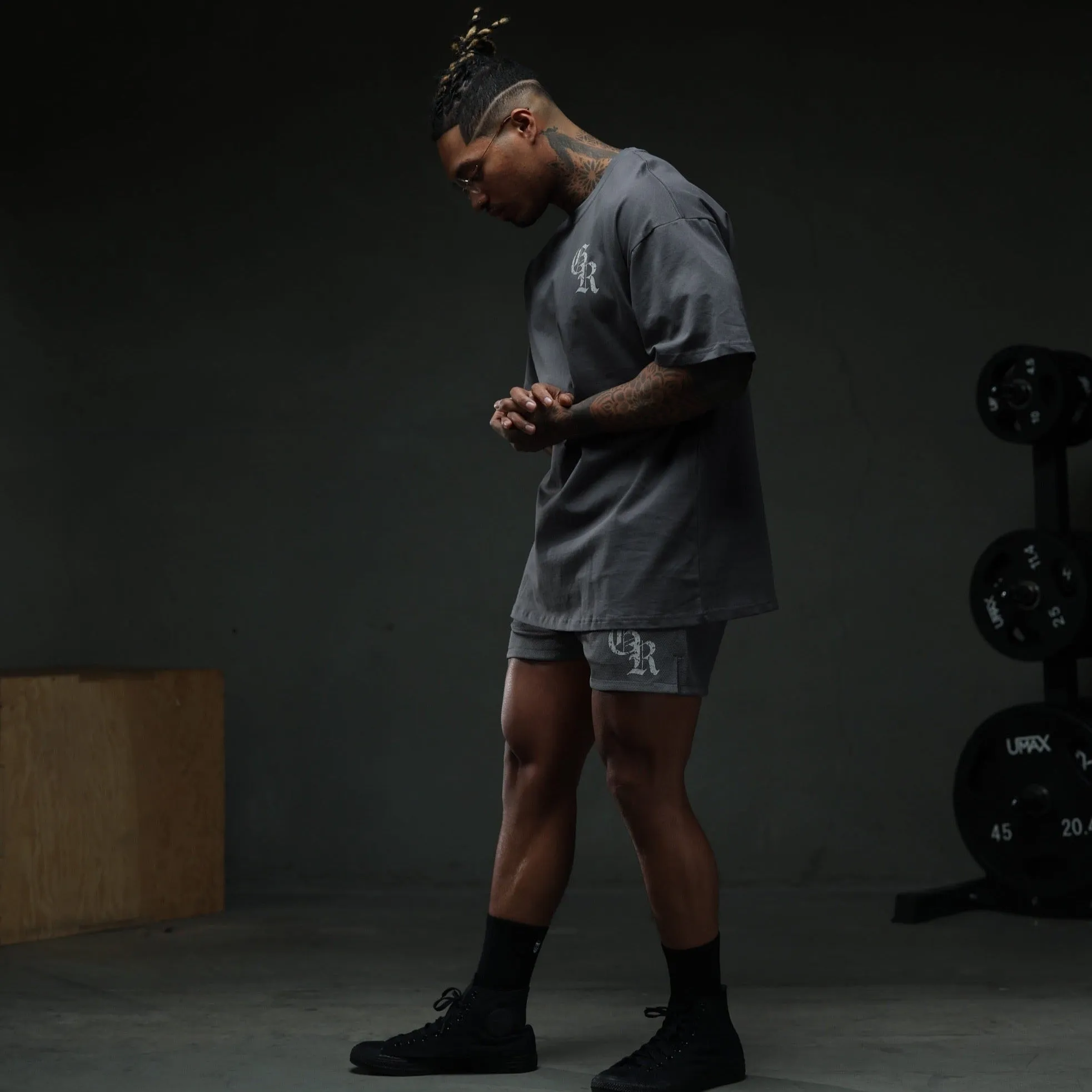 Initial Tee - Charcoal