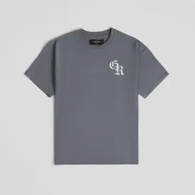 Initial Tee - Faded Blue