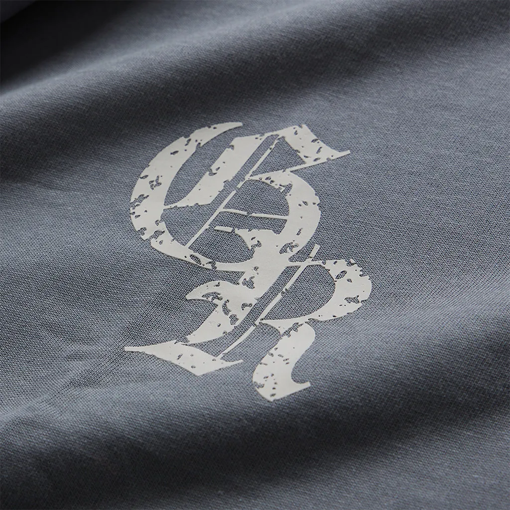 Initial Tee - Faded Blue