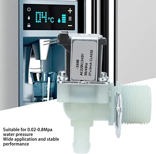 Inlet Water Valve, Lightweight Compact Size NC Electric Solenoid Valves for Drinking Fountain for Washing Machine