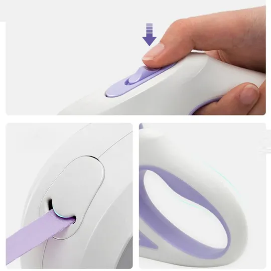 LED Light Retractable Dog Leash with Light
