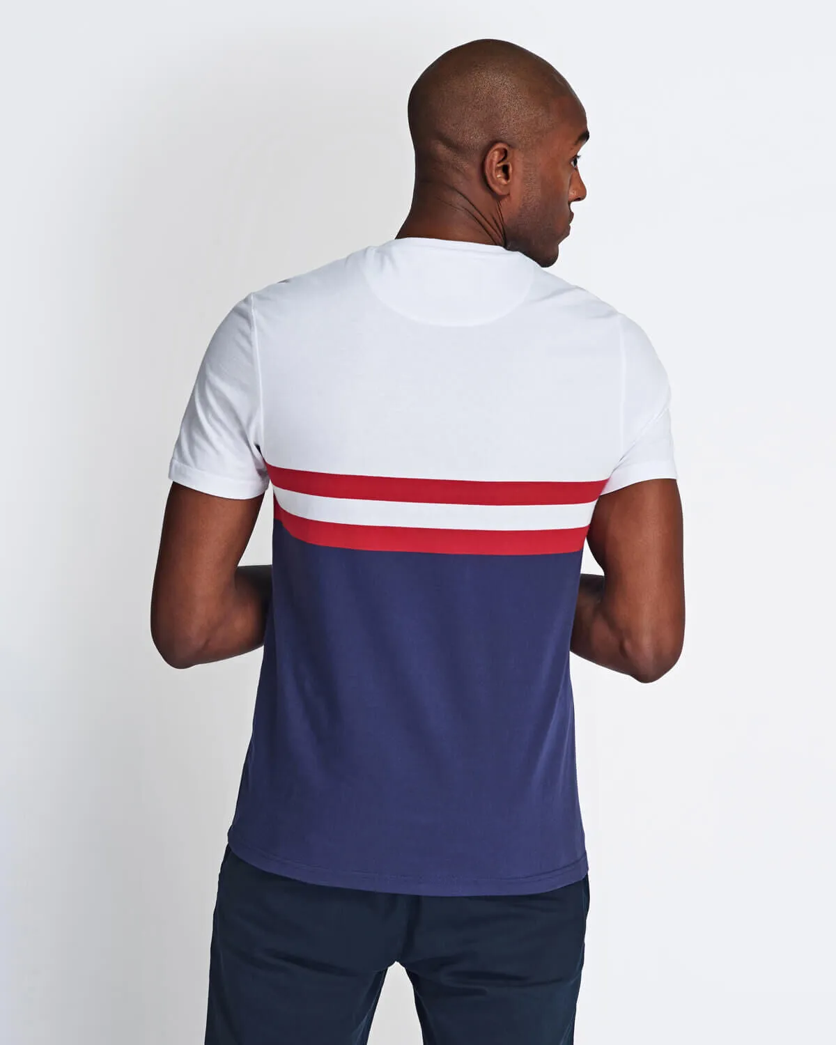 Lyle & Scott Yoke Stripe T-Shirt in White