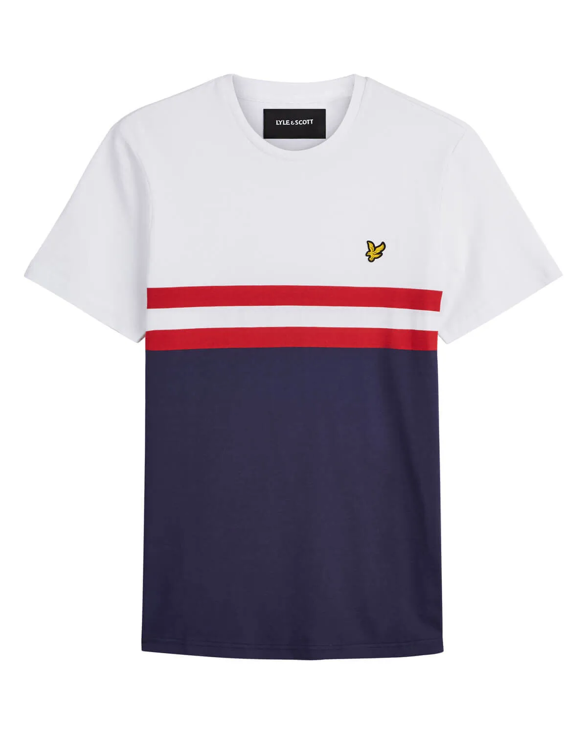 Lyle & Scott Yoke Stripe T-Shirt in White