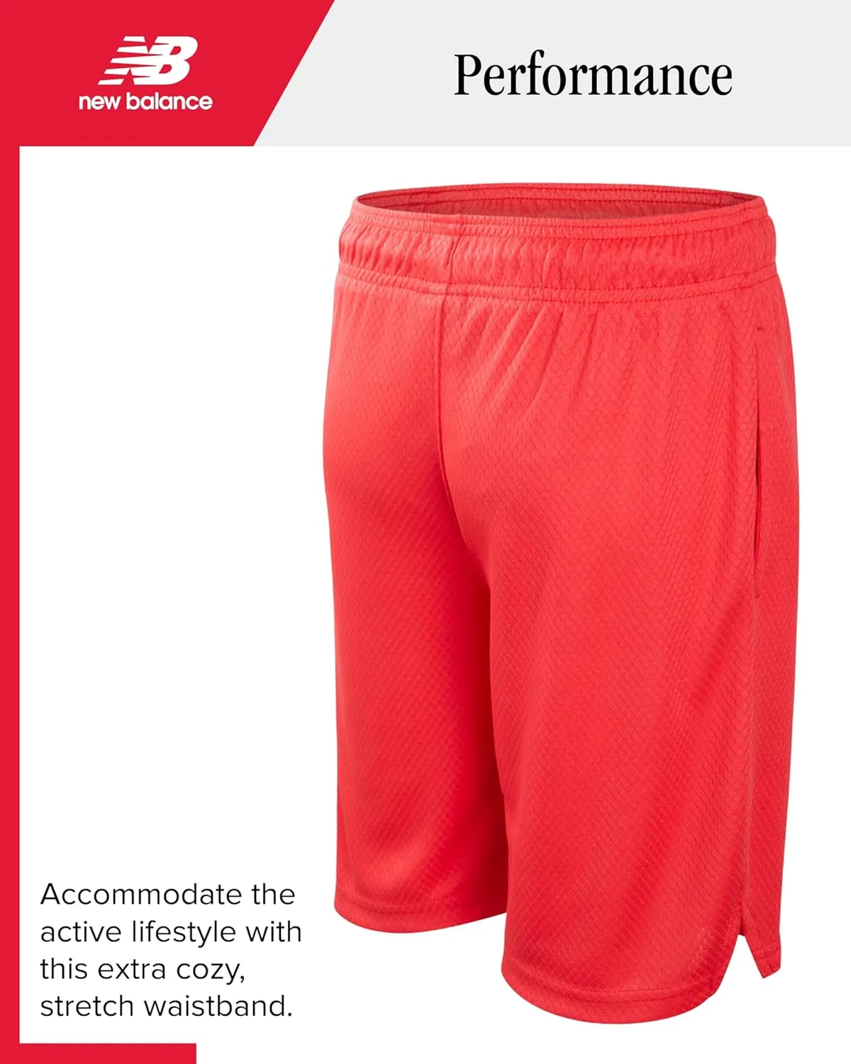 New Balance Boys' Active Shorts - Performance Gym Shorts with Pockets - Kids' Mesh Athletic Shorts for Boys' (Size: 4-20)