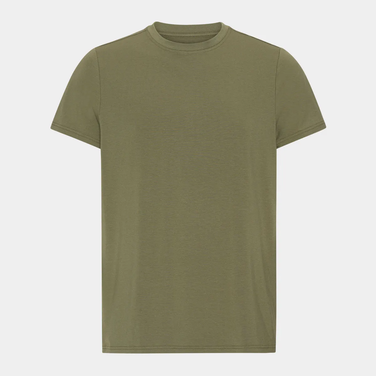 Oliven crew neck bambus T-shirt