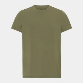 Oliven crew neck bambus T-shirt