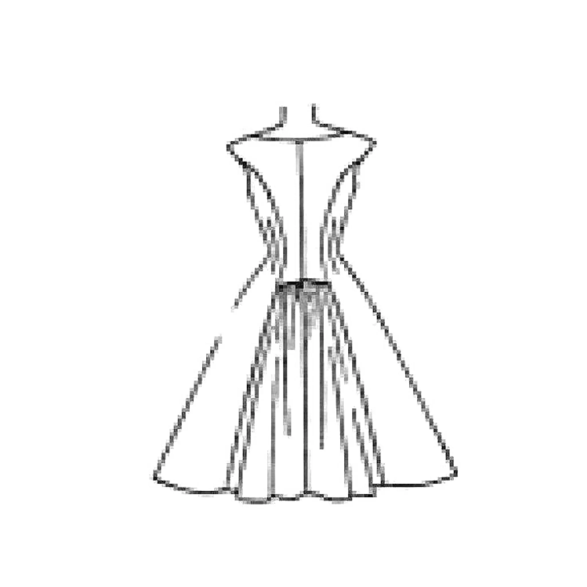 PDF - 1950s Pattern Princess Line Audrey Hepburn Style Dress - Multi-sizes  - Download