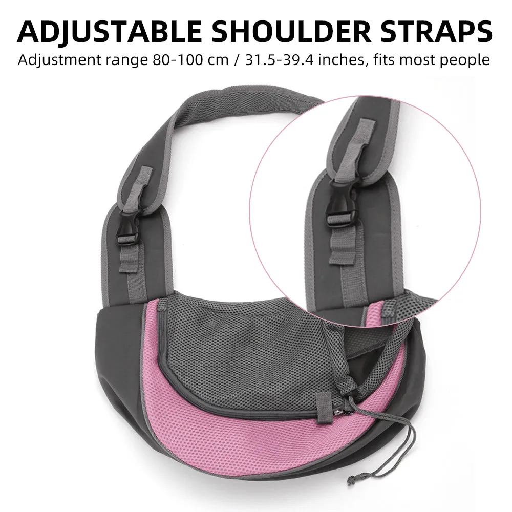 Pet Dog Sling - Breathable Mesh Travel Bag for Dogs and Cats