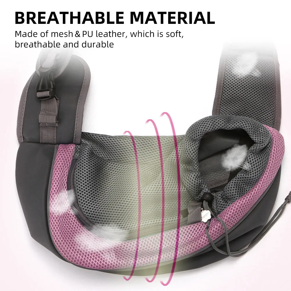 Pet Dog Sling - Breathable Mesh Travel Bag for Dogs and Cats