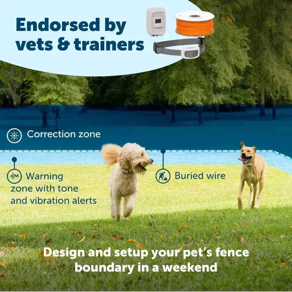 PetSafe In-Ground Dog Fence, Expandable, Waterproof & Rechargeable Collar