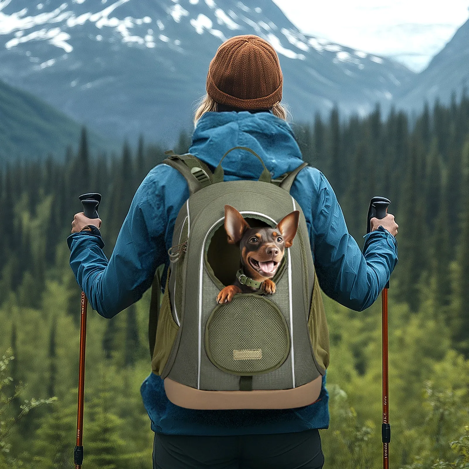 PETSFIT WildPath Pet Carrier Backpack for Hiking with Ventilation Mesh