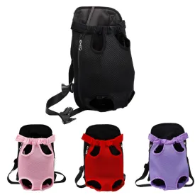 Sidiou Group Pet Carrier Dog Front Chest Backpack Five Holes Backpack Dog Outdoor Carrier Tote Bag