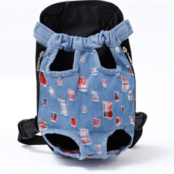 Sidiou Group Pet Carrier Dog Front Chest Backpack Five Holes Backpack Dog Outdoor Carrier Tote Bag