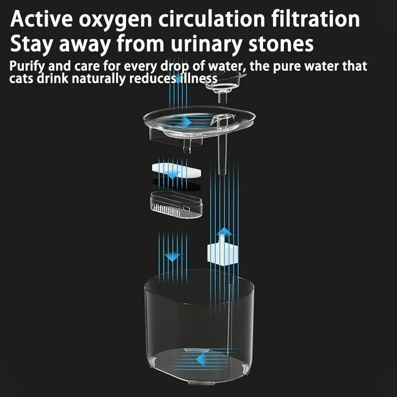 USB Electric Cat Water Fountain with Filter and Quiet Operation