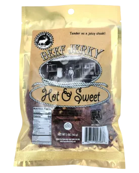 Wholesale Hot & Sweet Beef Jerky 3oz - (order in EACH quantities)