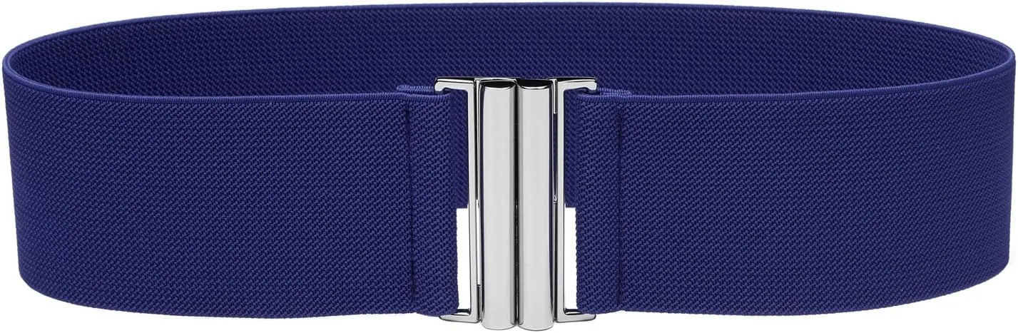Womens Wide Elastic Waist Belt Cinch Belt Trimmer Stretch Waistband