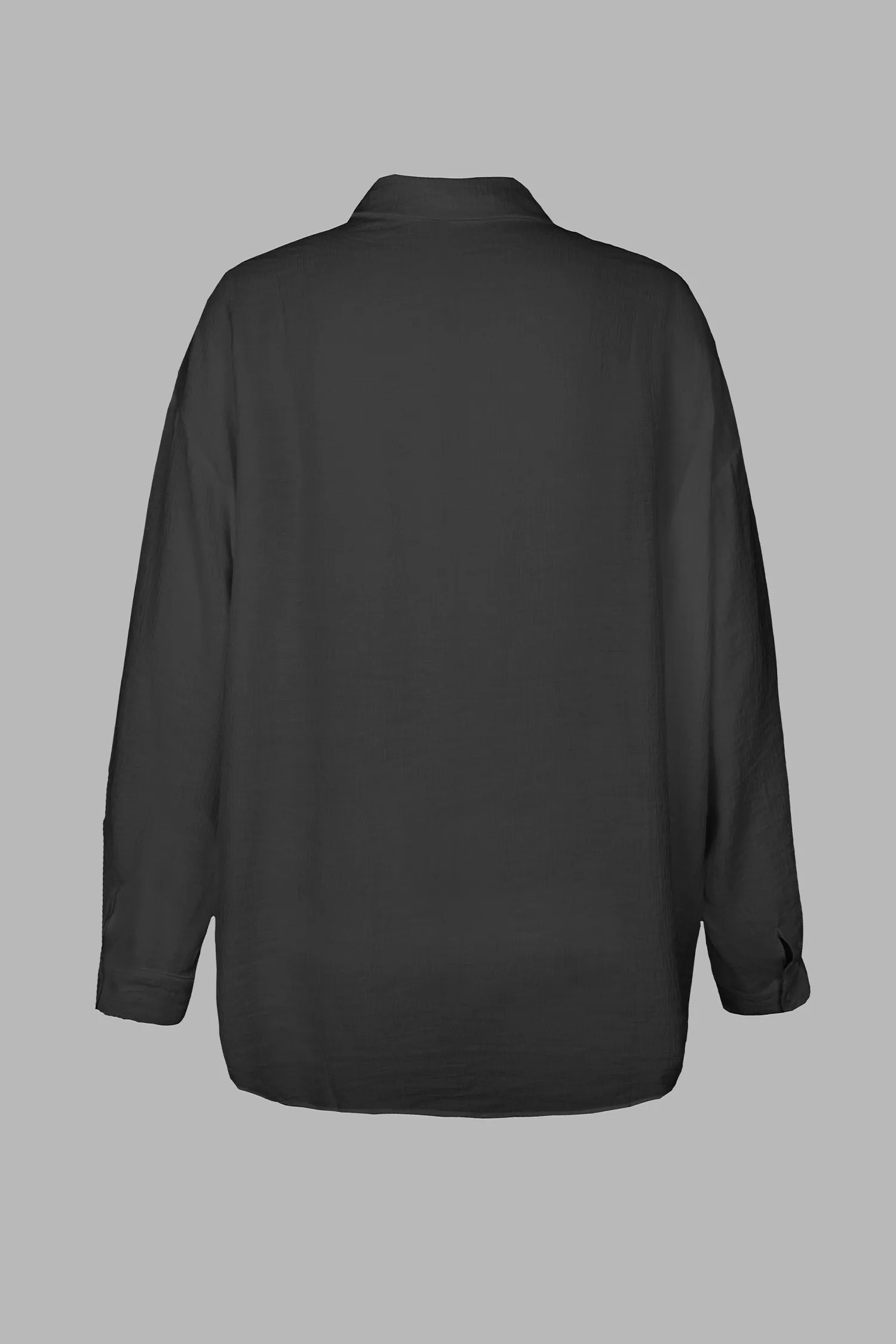 X STASSIE Paradise Sheer Chiffon Oversized Cover-Up Shirt